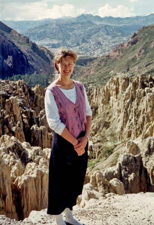 Barbara Knutson in the Andes