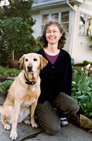 Barbara Knutson with her dog