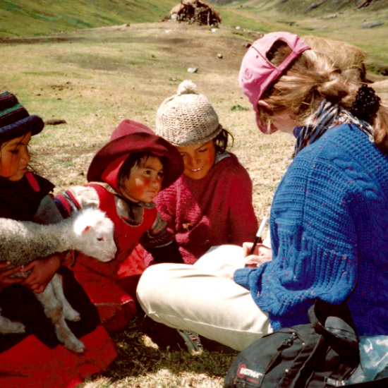 Barbara Knutson with Shepherd Girls